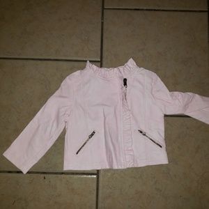 Pink faux leather jacket